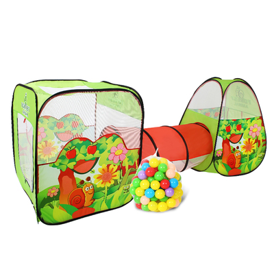 欧培儿童帐篷-三合一组合 快乐蜗牛绿色