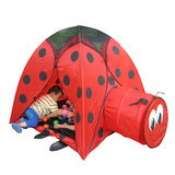 欧培儿童帐篷-甲虫带隧道红色