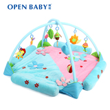 OPENBABY欧培婴童游戏垫-拼接花朵蓝款